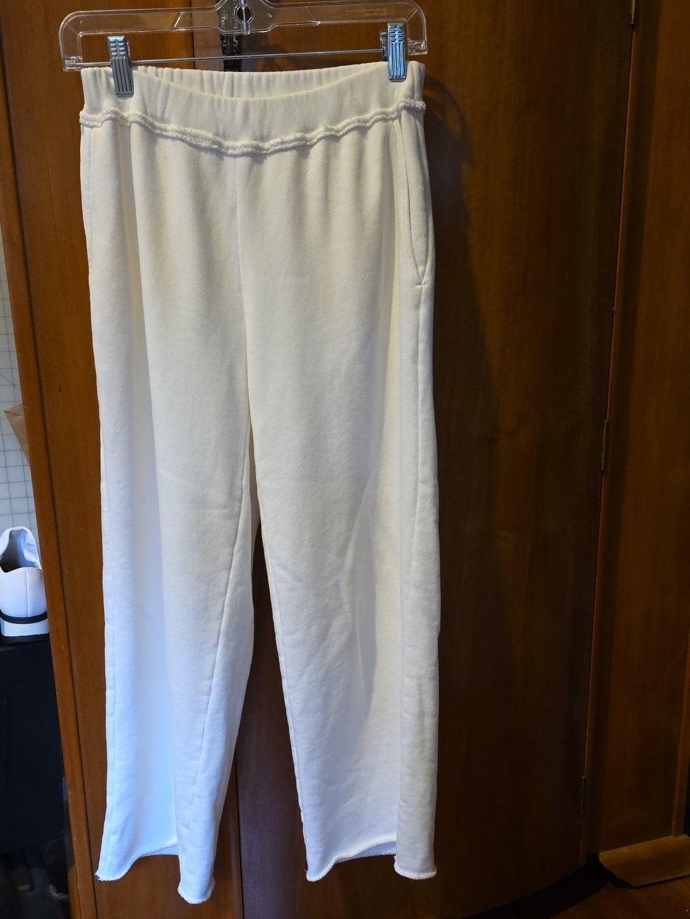 Eileen Fisher Ivory Terry Knit Pants